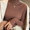 Women Long Sleeve Turtleneck Sweater, Chic Autumn Winter Knit Pullover, Solid Color Slim Casual Warm Jumper Top