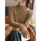 Women Long Sleeve Turtleneck Sweater, Chic Autumn Winter Knit Pullover, Solid Color Slim Casual Warm Jumper Top