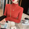 Women Long Sleeve Turtleneck Sweater, Chic Autumn Winter Knit Pullover, Solid Color Slim Casual Warm Jumper Top