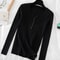 Soft Warm Tops for Women, Autumn Winter Button V Neck Sweater, Basic Slim Pullover, Knit Jumper for Cozy Style