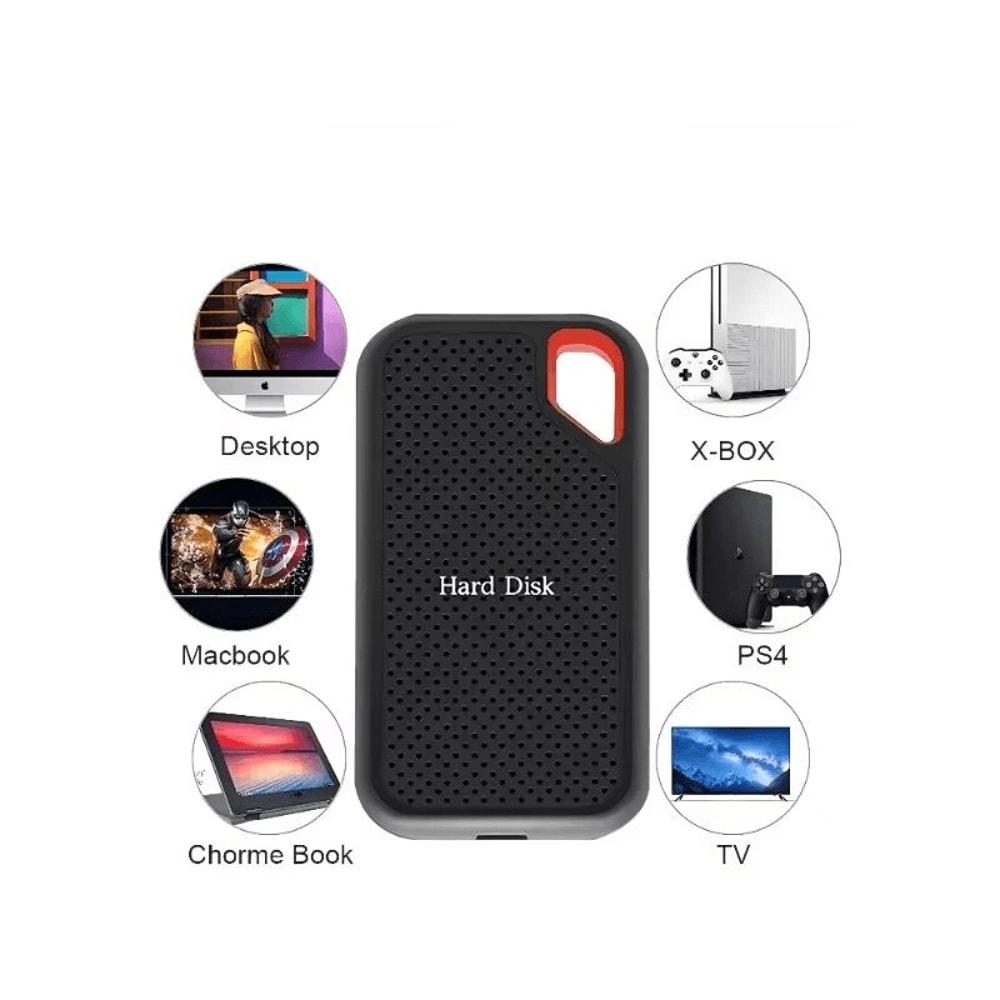 Gamer holding USBC external drive connected to game console