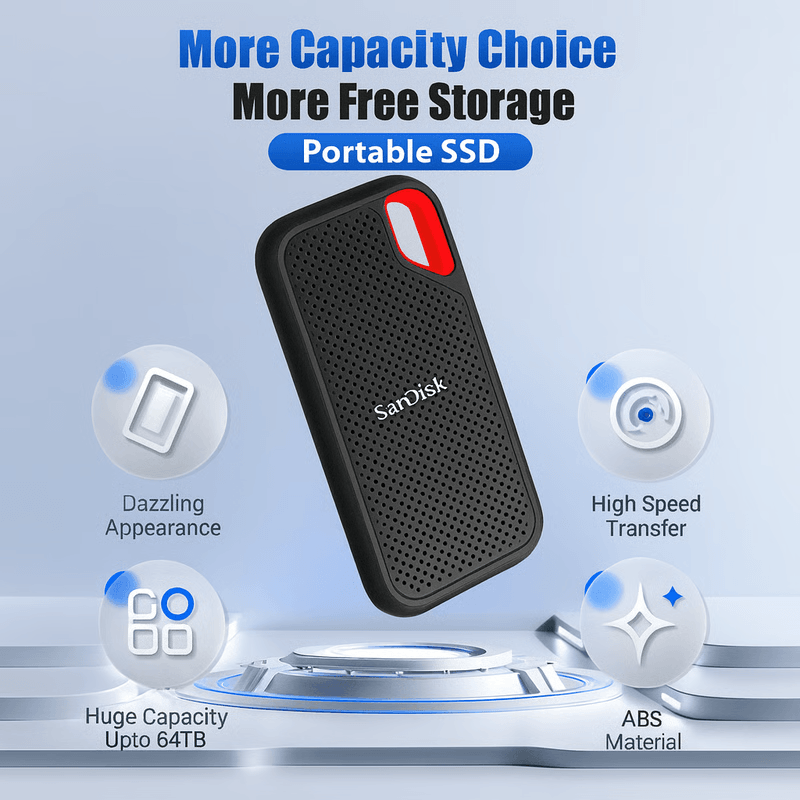 SSD drive backing up business files from MacBook in travel office