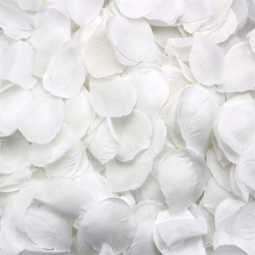 Fake White Rose Petals For Wedding Party Valentines Day Event Decorations 4