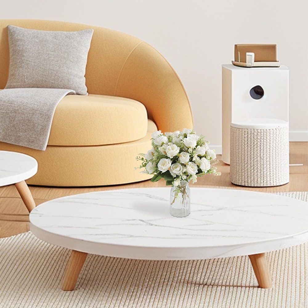 Rose Artificial Flowers Bouquet With Heads Small Bud Fake Flowers For Wedding Home Room Decor And F 4