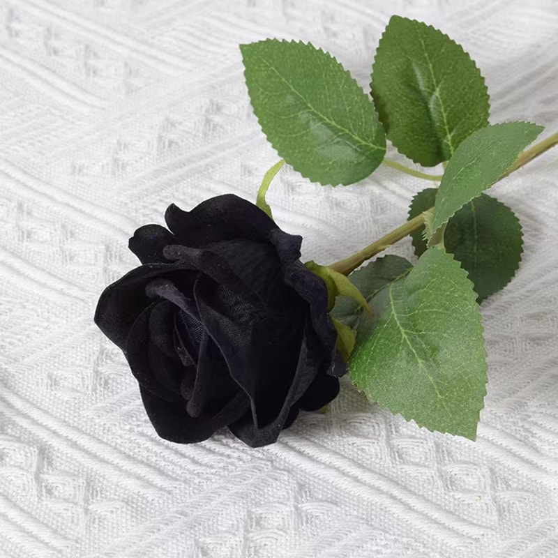 Realistic Artificial Roses Red Rose Flower Branch Fake Roses For Wedding Decor 8