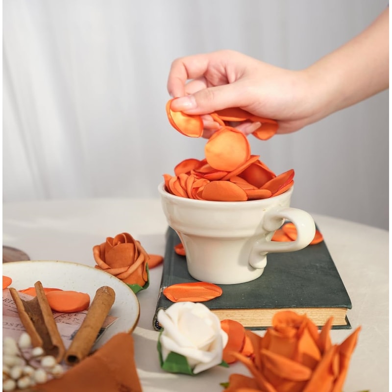 Ivory Silk Rose Petals Wedding Proposal Flower Girl Basket Aisle Runner Bridal Shower Mothers Day 2