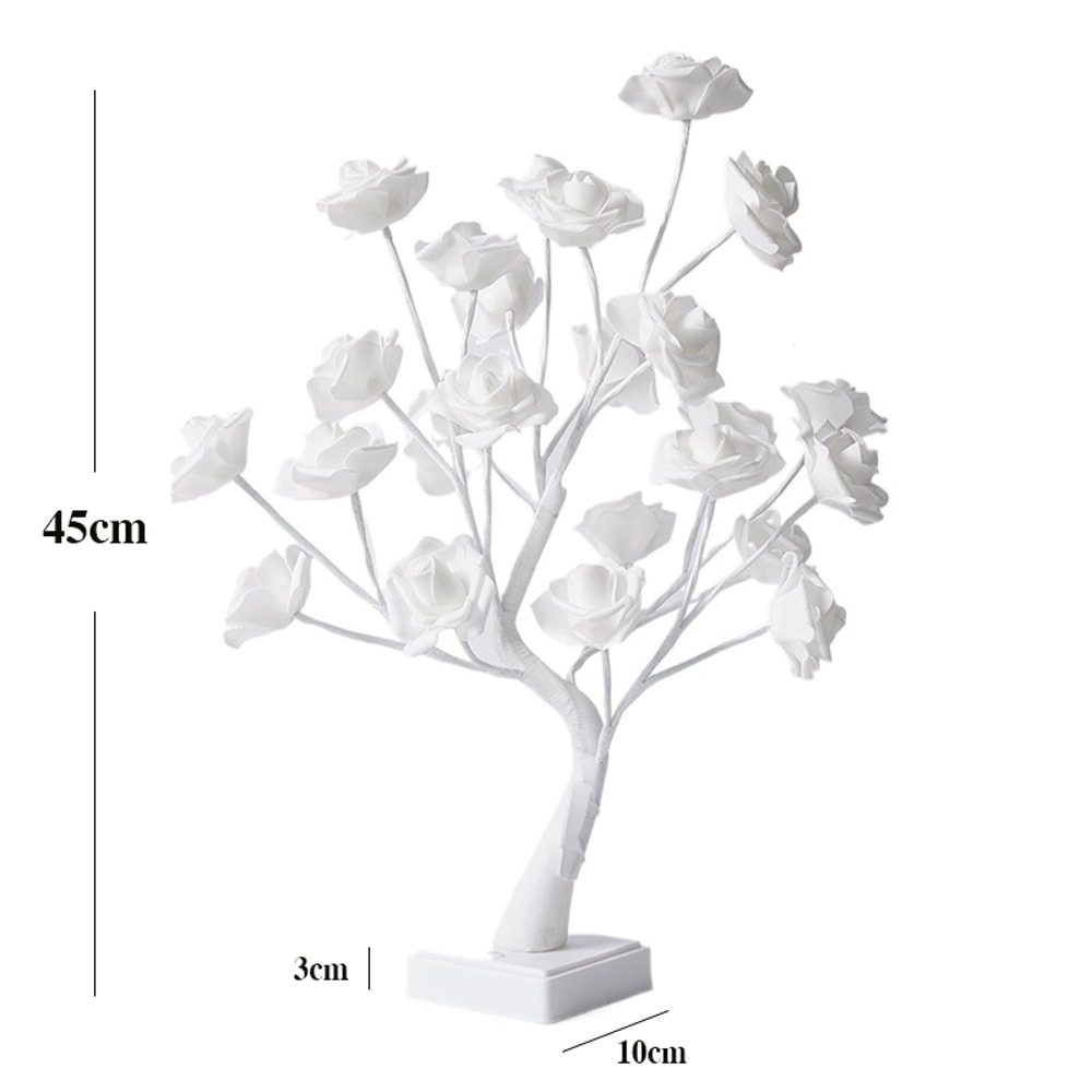 Rose Flower Tree Lights Willow Table Lamp Decor for Home Wedding Party Bonsai Tree Christmas Night Light Gift