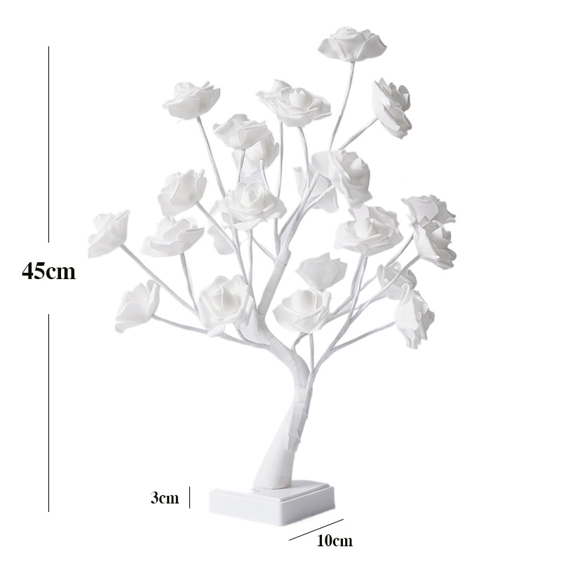 Rose Flower Tree Lights Willow Table Lamp Decor for Home Wedding Party Bonsai Tree Christmas Night Light Gift