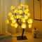 LED Rose Blossom Tree Night Light Tabletop Bonsai Tree Lamp USB Artificial Flower Christmas Home De 2