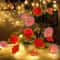 LED Rose String Lights Battery Operated Flower Garland Fairy Lights For Wedding Valentine Party And 7