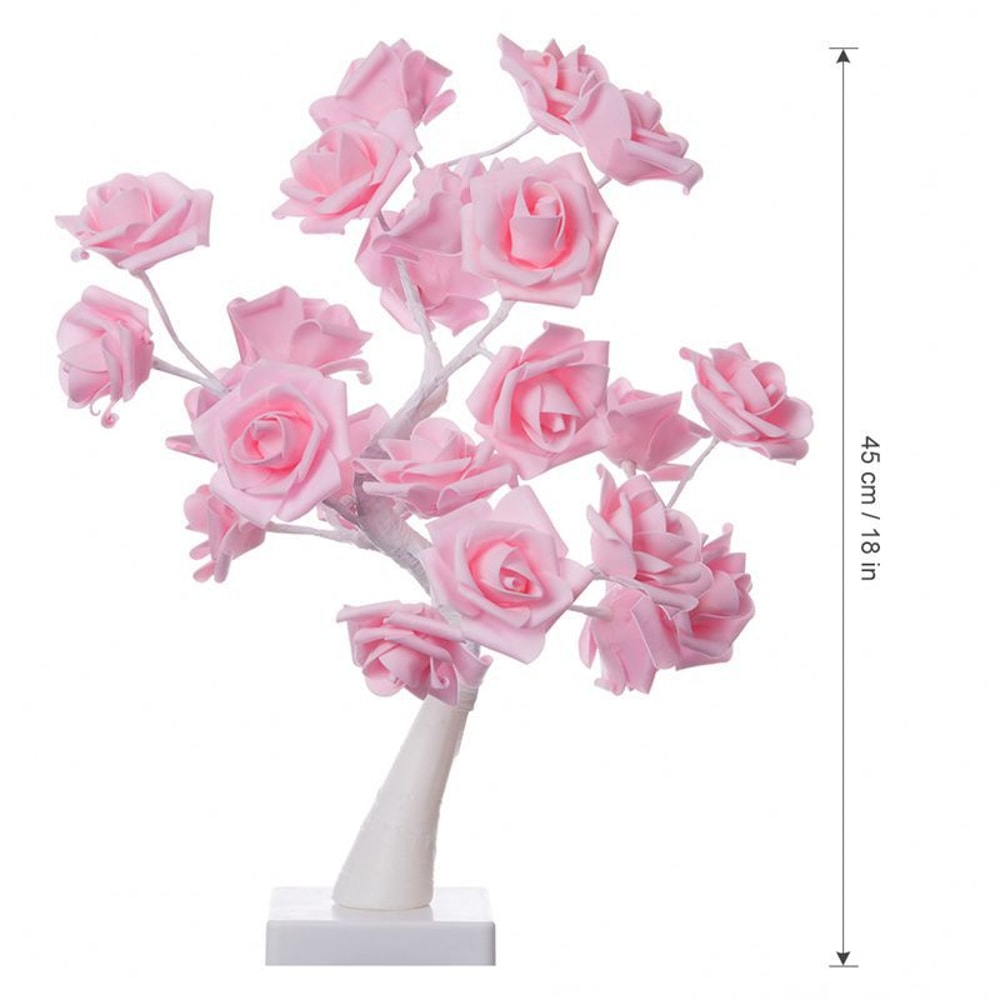 USB Plug Big LED Rose Tree Table Lamp Fairy Flower Night Light For Christmas Wedding Bedroom Home D 3