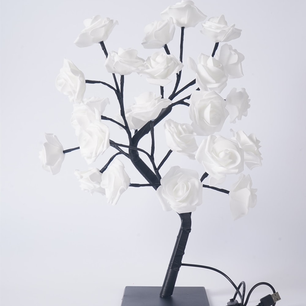 USB Plug Big LED Rose Tree Table Lamp Fairy Flower Night Light For Christmas Wedding Bedroom Home D 8