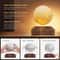 Creative Table 3D LED Lamp with Wooden Base, Levitating Moon Magnetic Floating Night Light for Office and Gift