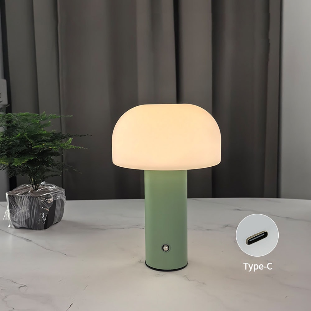 LED Mushroom Lamp Charging Table Lamp Dimming Desk Lamp For Bedroom Bar Restaurant Night Light Deco 4
