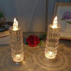 romantic led crystal table lamp rose projection light for bedroom party christmas decor diamond atmosphere night light