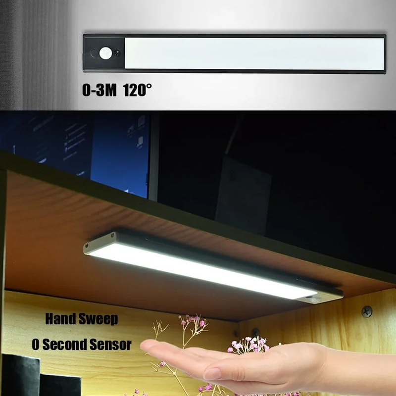 Wireless LED Night Light With Motion Wave Sensor Colors USB Rechargeable Dimmable Lamp For Room Bed 1