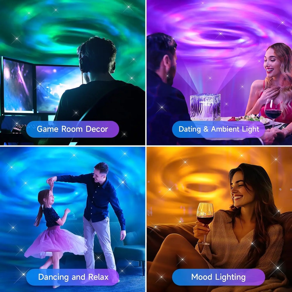 USB LED Galaxy Star Projector Colors Aurora Glow Night Lamp For Childrens Gift 3