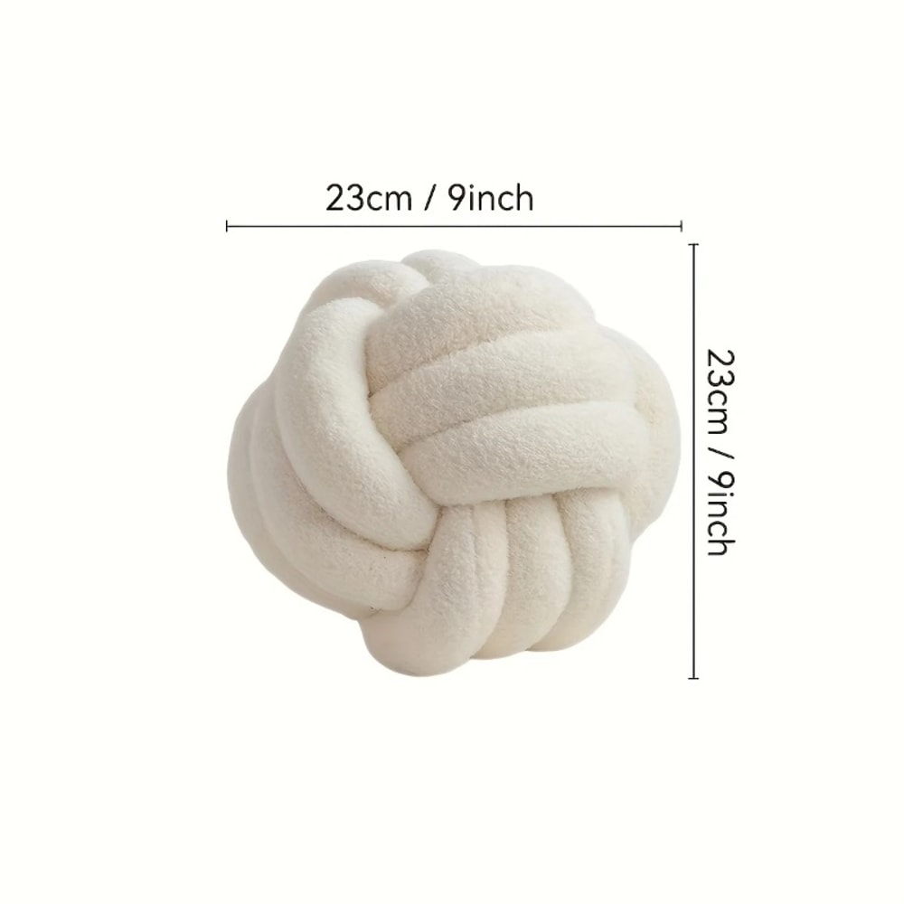 Knotted Woven Ball Pillow Cushion With Backrest For Sofa And Home Bedroom Decoration 1