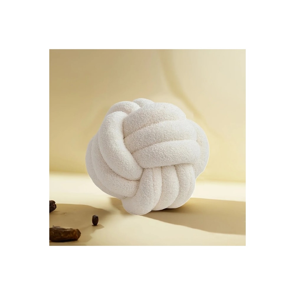 Knotted Woven Ball Pillow Cushion With Backrest For Sofa And Home Bedroom Decoration 5