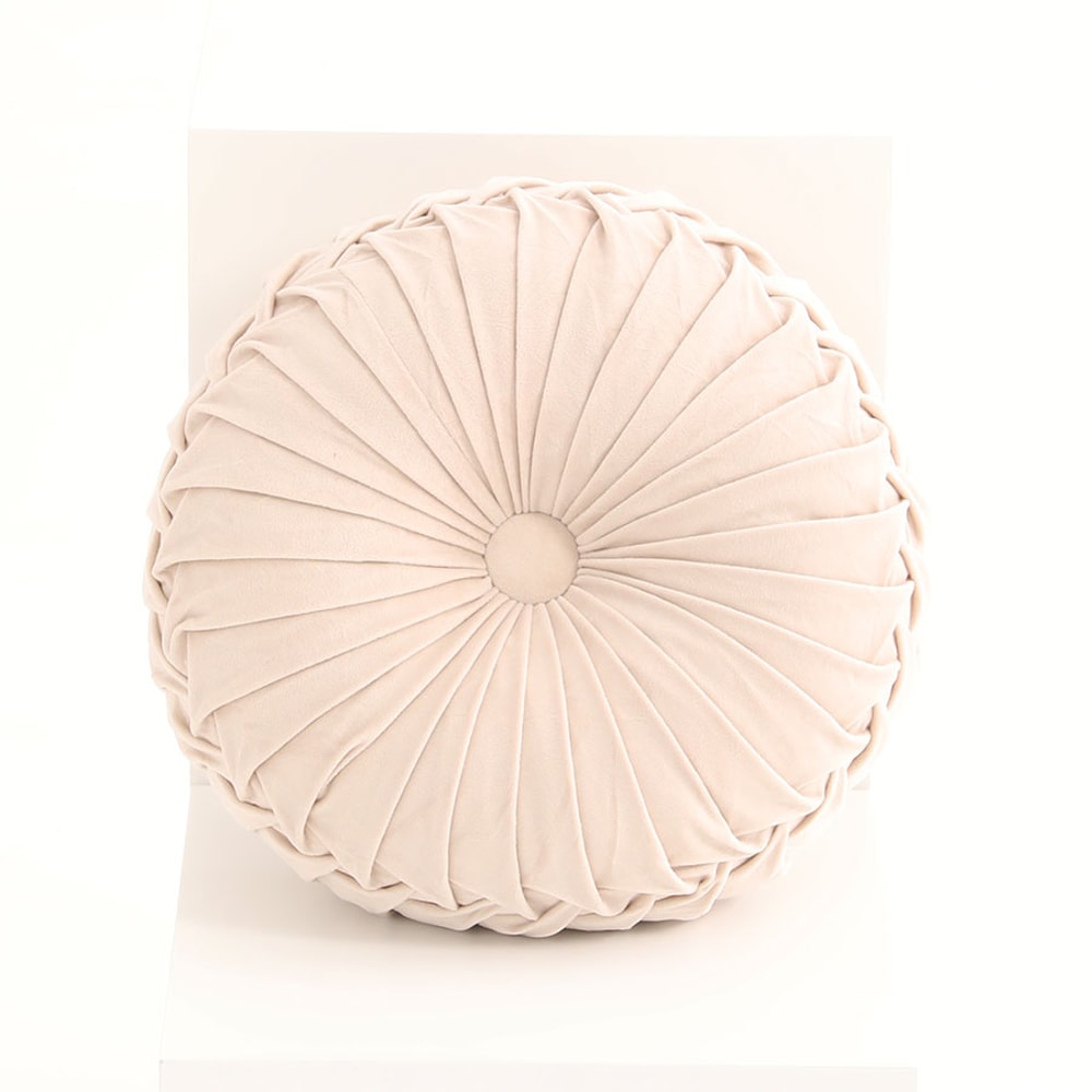 Lumbar Support Throw Pillow Hand Sewn Pleated 3D Velvet Pumpkin Cushion For Sofa Bed Chair 4