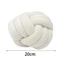 Ultra Soft Knotted Ball Throw Pillow Hand-woven Round Lamb Plush Pillow for Kids Sofa Living Room Decorative Bed Pillow