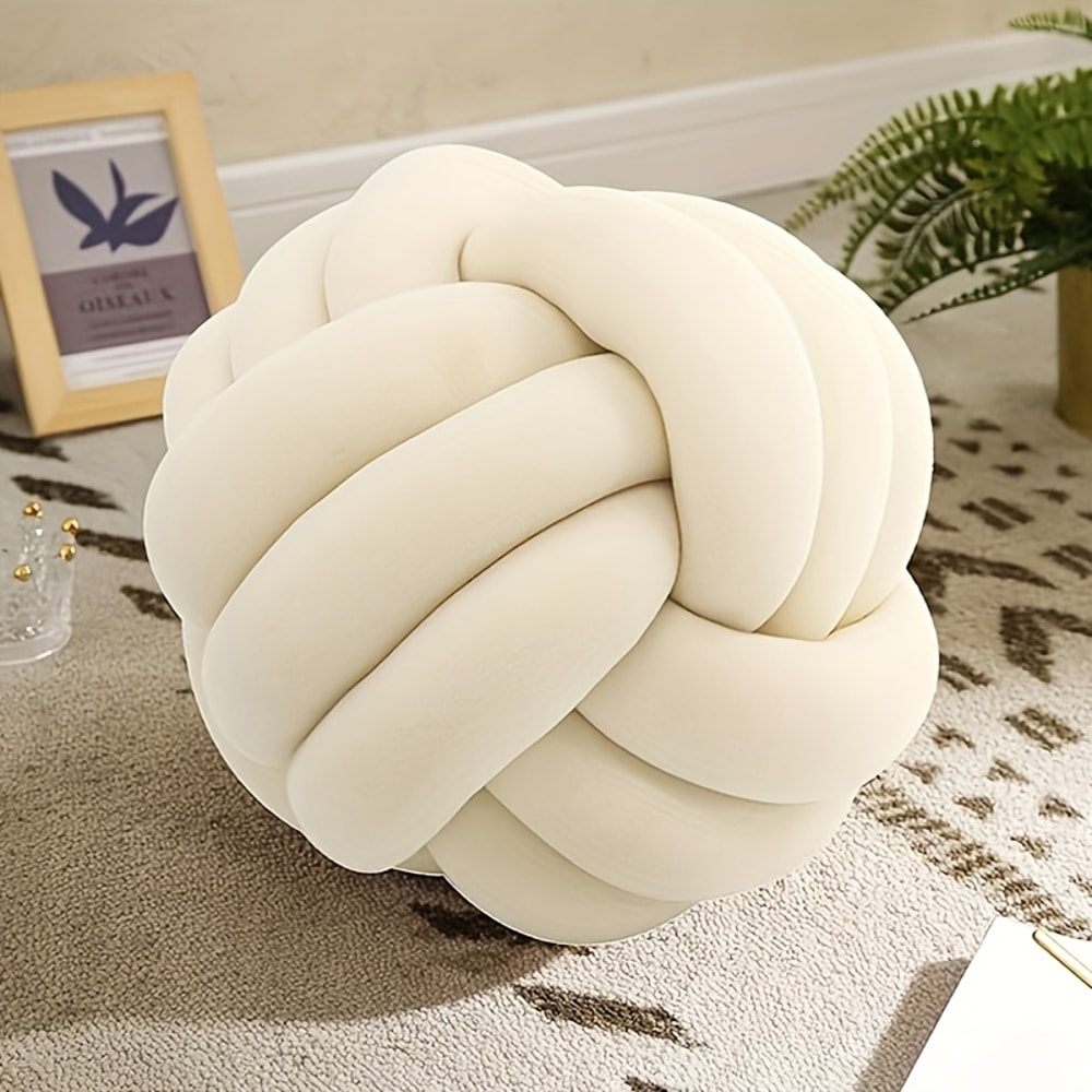 Round Ball Pillows Soft Plush Knot Pillow Balls Decorative Throw Pillows For Home Decoration 6
