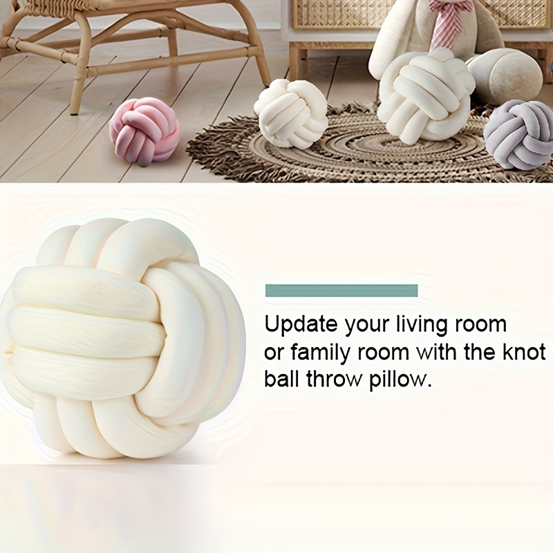 Round Ball Pillows Soft Plush Knot Pillow Balls Decorative Throw Pillows For Home Decoration 1