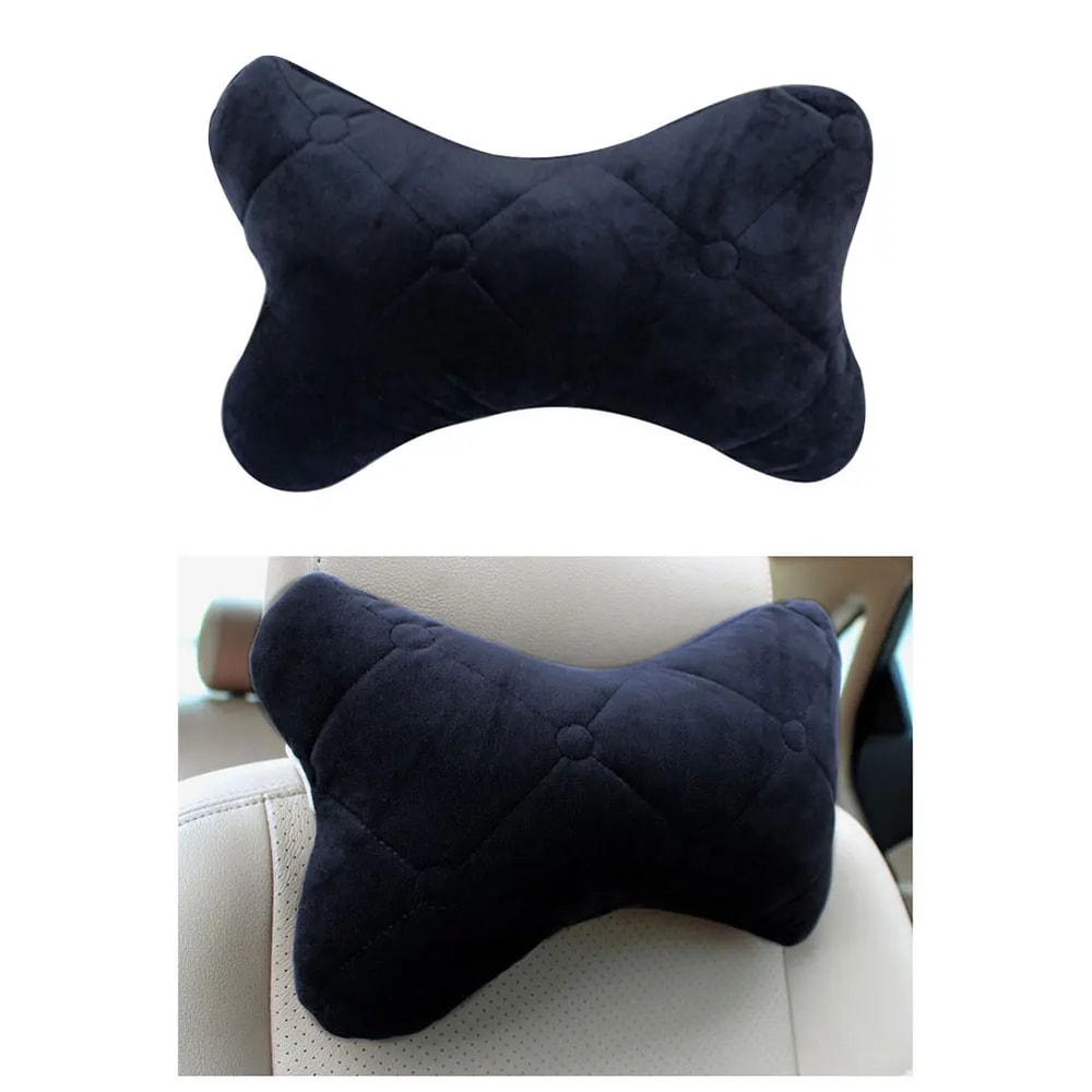 Breathable Velvet Car Seat Neck Pillow Memory Foam Headrest Neck Support Cushion 3