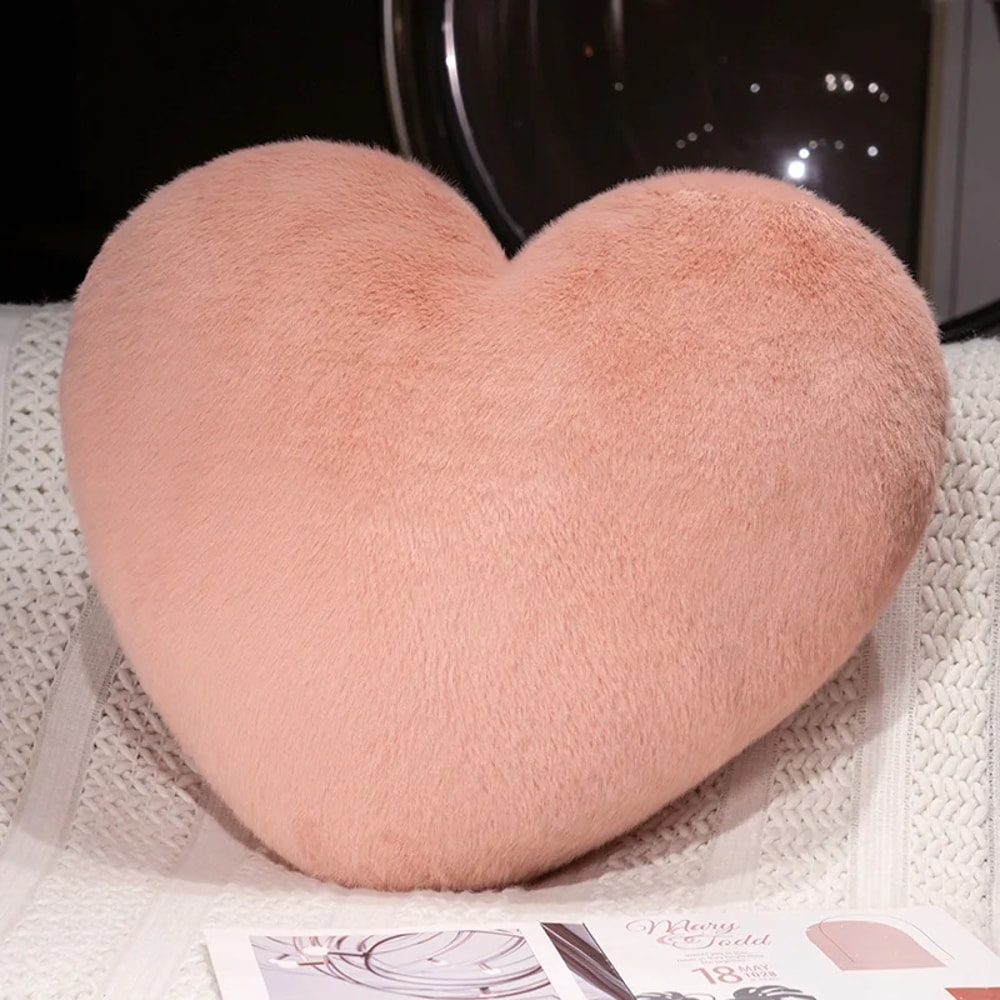 Solid Nordic Style Heartshaped Cushion Sofa Bed Back Cushion Soft Throw Pillow Bedside Cushion 6