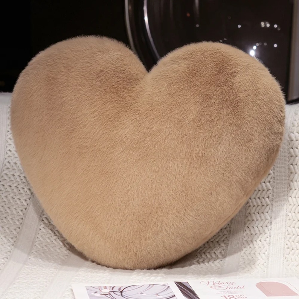 Solid Nordic Style Heartshaped Cushion Sofa Bed Back Cushion Soft Throw Pillow Bedside Cushion 8