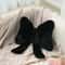 Comfortable Car Seat Cushion With Ins Style Simple Bow Ribbon Sofa Pillow 4