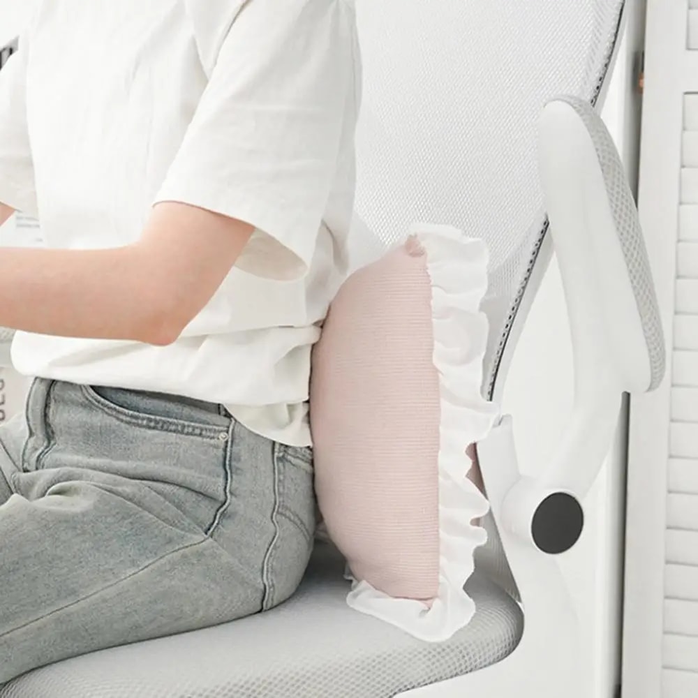 Pink Bow Lace Sofa Pillow Plush PP Cotton Filled Bed Pillow Car Seat Support Pillow Matching Decora 2