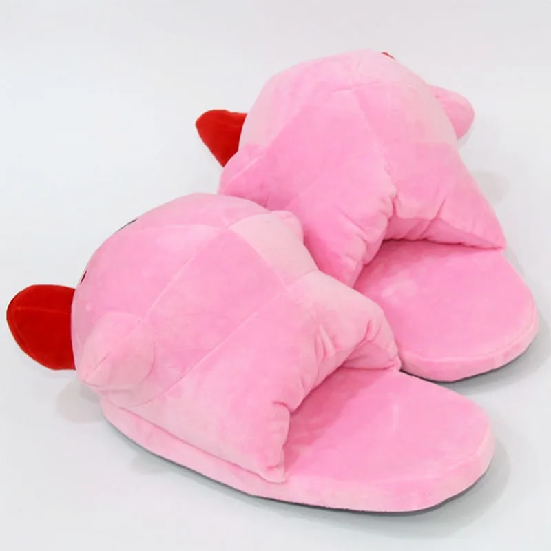Winter Warm Anime Kirby Slippers Women Cartoon Cosplay Household Shoes Indoor Bedroom Kawaii Cotton Slippers