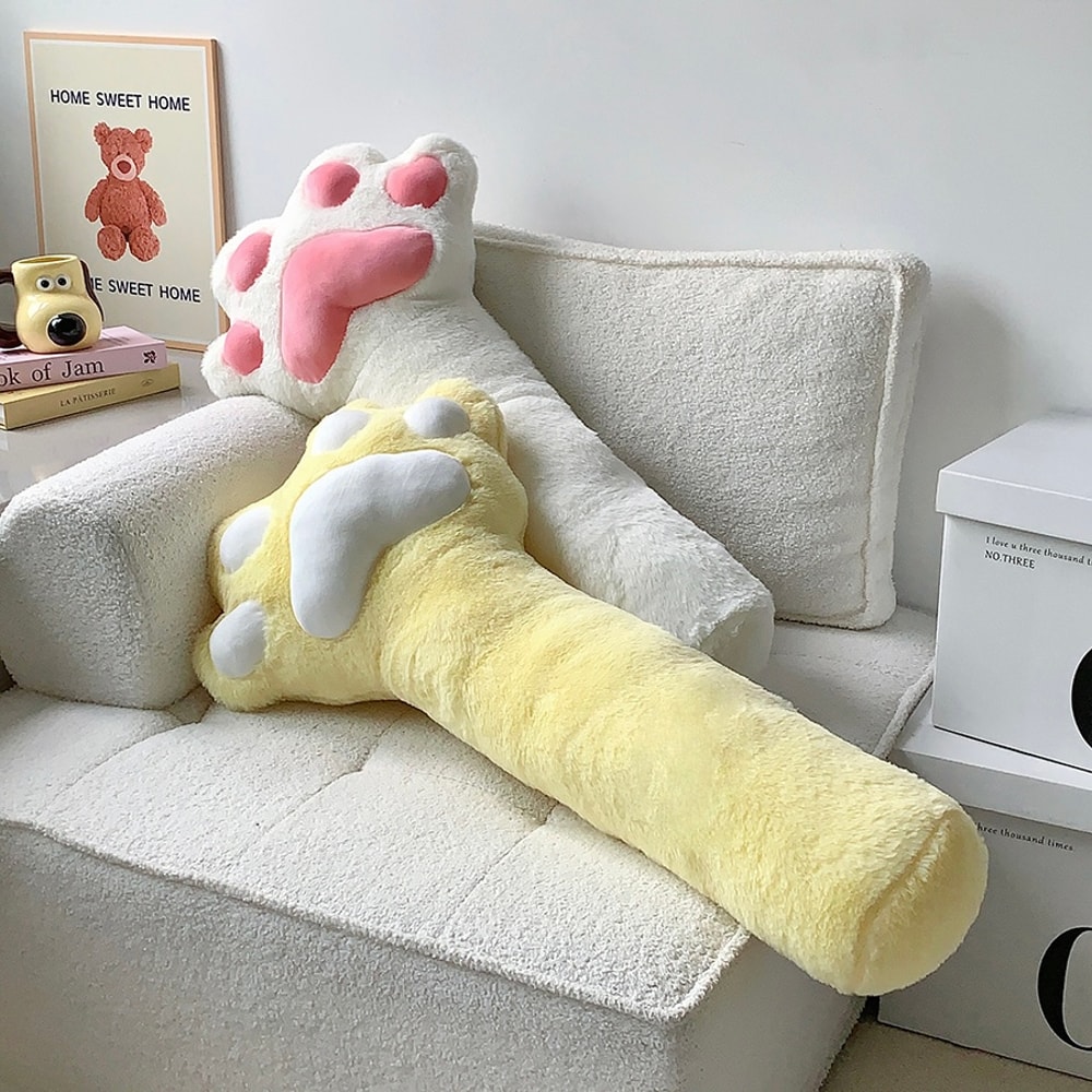 Very Soft Comfortable Cat Paw Throw Pillow Paw Long Cushion Leg Cushion Home Decor Washable Gifts 3
