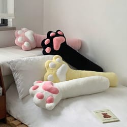 very soft comfortable cat paw throw pillow paw long cushion leg cushion home decor washable gifts