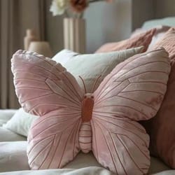 butterfly decorative animal pillow pink cushion for couch living room bed butterfly throw pillow for kids room