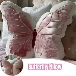 cute original chair cushion simple style butterfly shape pillow soft pink butterfly pillow home decorations bedside