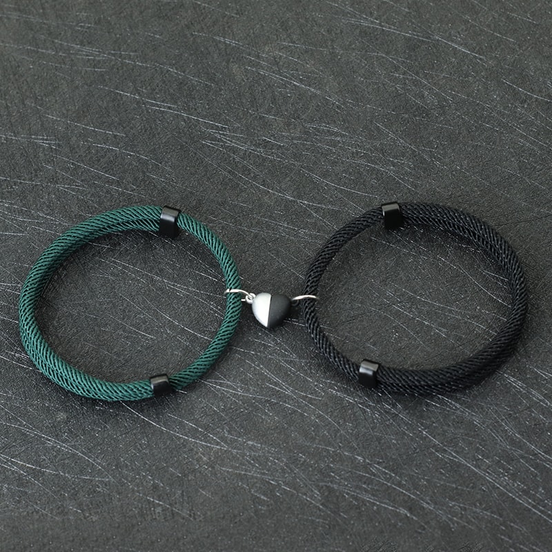 Magnetic Attraction Romantic Matching Couple Bracelet Adjustable Macrame Heart Distance Paired Brac 5