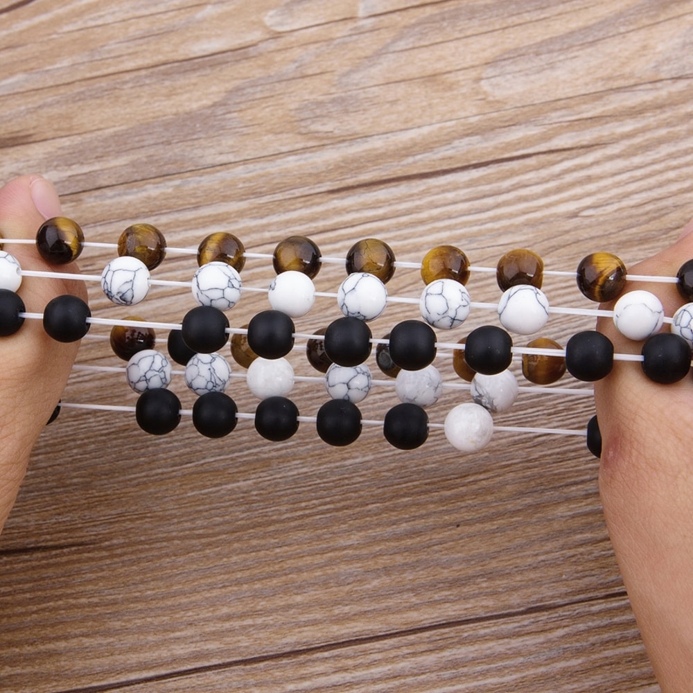 Natural Stone Yoga Bead Bracelet For Men Women Couples Distance Friendship Gift 1