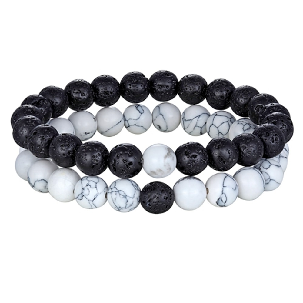 Natural Stone Yoga Bead Bracelet For Men Women Couples Distance Friendship Gift 9