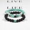 Natural Lava Stone Beaded Bracelets Bangles Set For Couples Energy Distance Best Friend Jewelry Gif