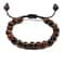 Natural Tiger Eye Beaded Bracelet Personalized Volcanic Stone Howlite Onyx Adjustable Chain For Men 5