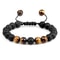Beads Bracelet With Tiger Eye Adjustable Braided Rope Bangles Healing Jewelry For Men Couples Women 1