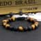 Beads Bracelet With Tiger Eye Adjustable Braided Rope Bangles Healing Jewelry For Men Couples Women 0