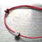 Sterling Silver Red Thread Bracelet for Women Minimalist Silver Long Rope Bracelet for Hand