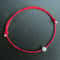Sterling Silver Red Thread Bracelet for Women Minimalist Silver Long Rope Bracelet for Hand