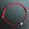 Sterling Silver Red Thread Bracelet for Women Minimalist Silver Long Rope Bracelet for Hand