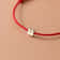 Sterling Silver Flower Red Thread Rope Bracelets Jewelry Line String Bracelets For Women Student 3