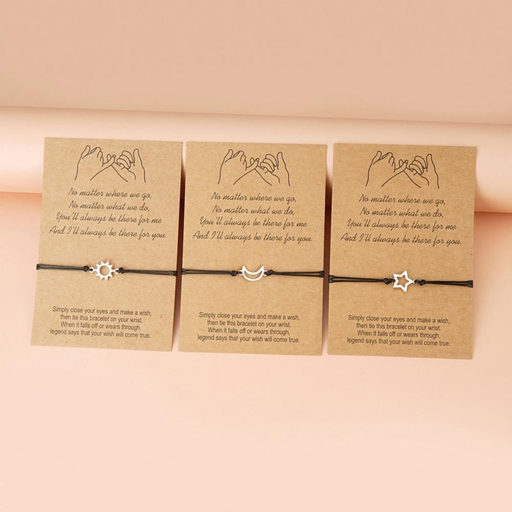 Long Distance Relationship Friendship Card Bracelets Promise Bracelet Birthday Gift For Best Friend 2