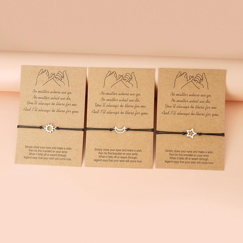 Long Distance Relationship Friendship Card Bracelets Promise Bracelet Birthday Gift For Best Friend 2